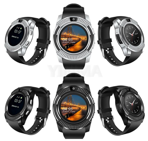 Reloj Celular V8 Smart Watch Redondo 360 Sim Sd Camara