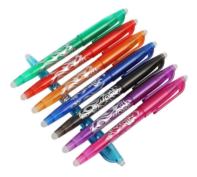 Bolígrafos de gel borrables, 26 colores retráctiles y borrables, punta  fina, desaparecen los errores, tintas de colores surtidos para planificar